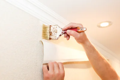 Pose de papier peint à Moussé — revêtements muraux et toiles de verre